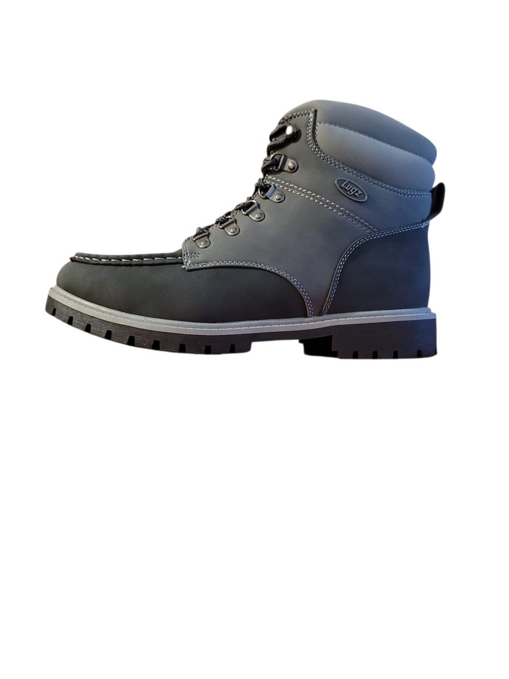 Lux Men's Charcoal Grey Rugged Lace-Up Ankle Boot